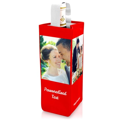 Regular (22cm x 10cm) Red Mock Suede Polyester Fabric (Optional Personalised Gift Text)