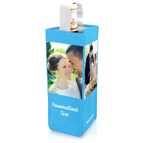 Regular (22cm x 10cm) Sky Blue Mock Suede Polyester Fabric (Optional Personalised Gift Text)