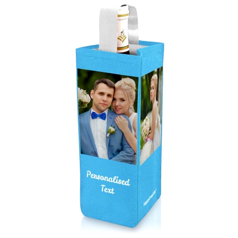 Regular (22cm x 10cm) Sky Blue Mock Suede Polyester Fabric (Optional Personalised Gift Text)