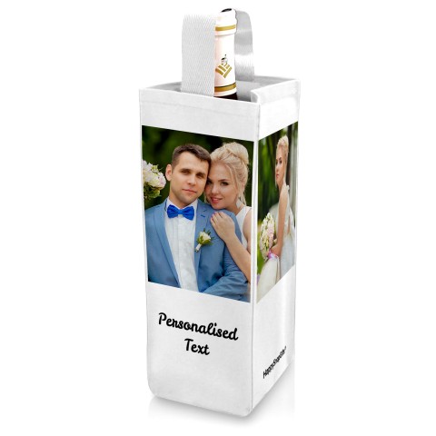Regular (22cm x 10cm) White Mock Suede Polyester Fabric (Optional Personalised Gift Text)