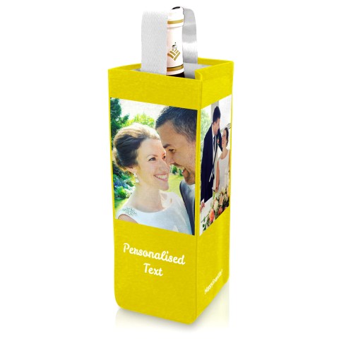 Regular (22cm x 10cm) Yellow Mock Suede Polyester Fabric (Optional Personalised Gift Text)