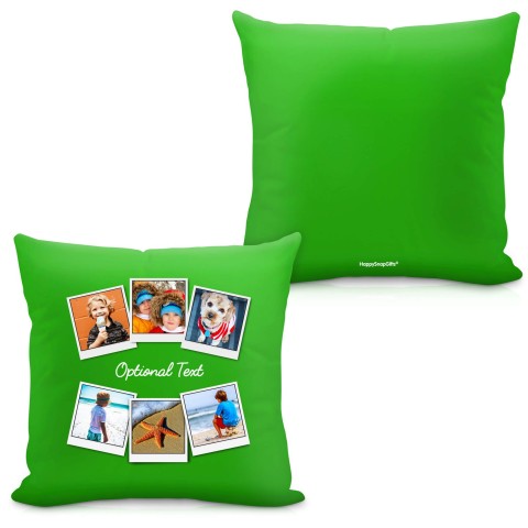 (40cm) (Polaroid Style Photo Print) Bright Green Soft Velvet Polyester Fabric (Optional Personalised Gift Text)