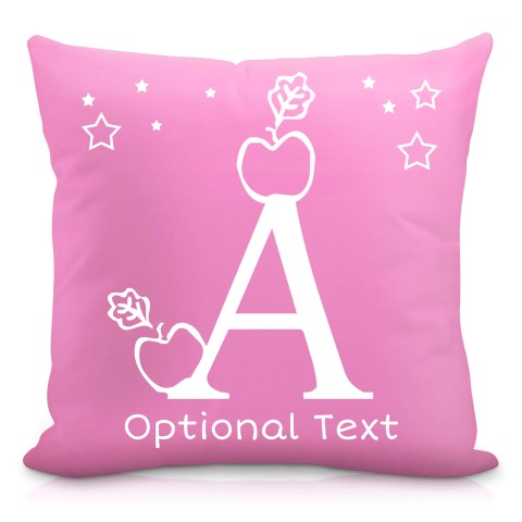 (40cm) with Alphabet Theme Baby Pink Mock Suede Polyester Fabric Scented (Organic Lavender Buds) (Optional Personalised Gift Text)