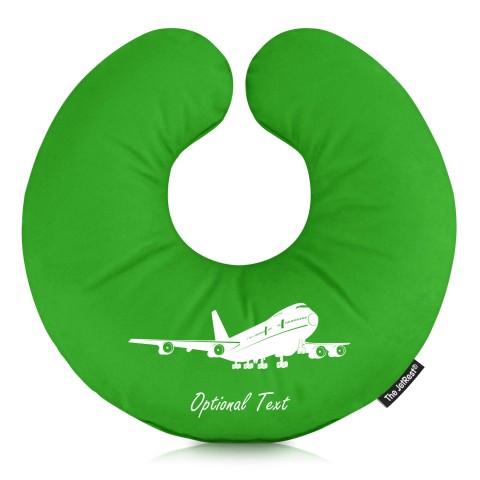 (25cm) (Plane Icon) Bright Green Soft Velvet Polyester Fabric (Optional Personalised Gift Text)