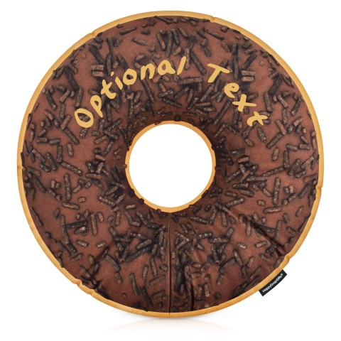 (34cm) with Chocolate Sprinkle Design Soft Velvet Polyester Fabric (Personalised with Text)