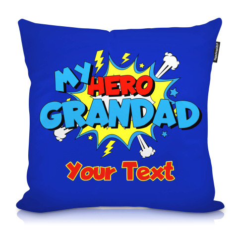 (40cm) (Grandad) Soft Velvet Polyester Fabric with Removable Cover (Zip) (Optional Personalised Gift Text)