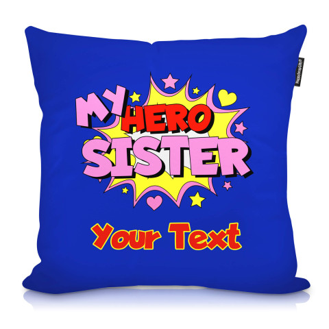 (40cm) (Sister) Soft Velvet Polyester Fabric with Removable Cover (Zip) (Optional Personalised Gift Text)