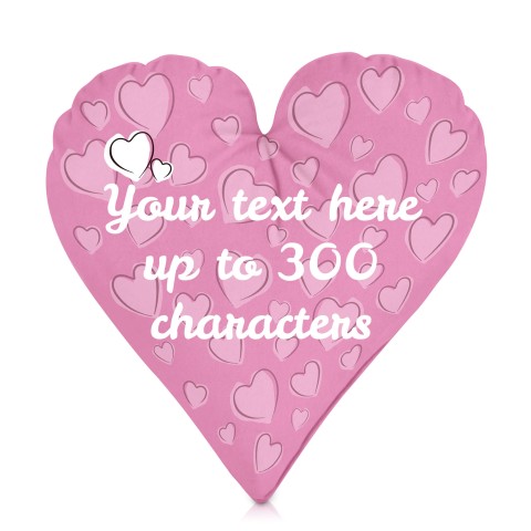 (25cm Heart) Baby Pink Soft Velvet Polyester Fabric (Optional Personalised Gift Text)