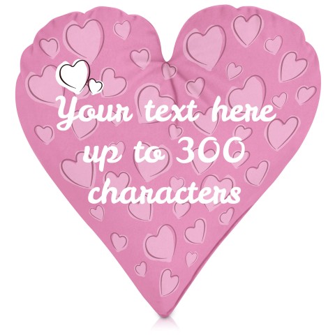 (Heart 40cm) Baby Pink Soft Velvet Polyester Fabric with Organic Lavender (Optional Personalised Gift Text)