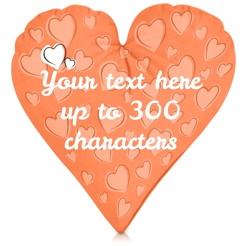 (Heart 40cm) Rose Gold Soft Velvet Polyester Fabric (Optional Personalised Gift Text)