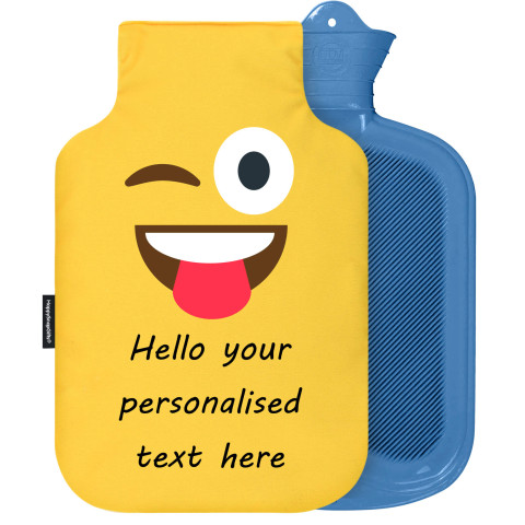 - 2 Litre Sanger Brand - Tongue with a Wink Soft Velvet Polyester Fabric Removable Cover (Personalised with Text)