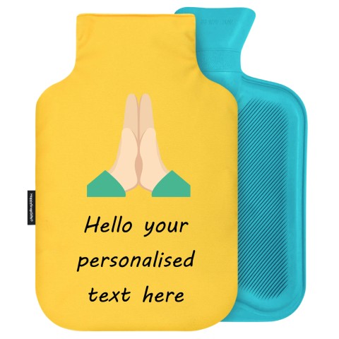 - 2 Litre Generic from Stock Available Colours - Praying Hands Soft Velvet Polyester Fabric and Removable Cover (Personalised with Text)