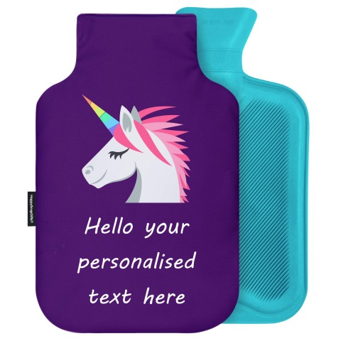 - 2 Litre Generic from Stock Available Colours - Unicorn Soft Velvet Polyester Fabric and Removable Cover (Personalised with Text)
