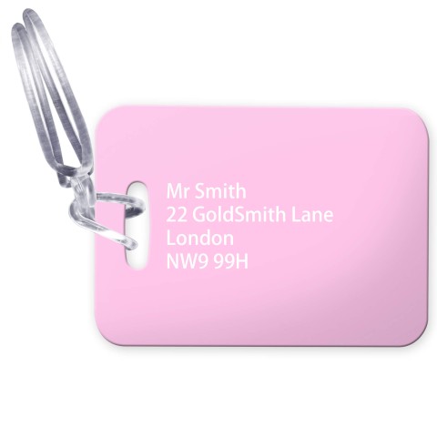 (10cm x 7cm) Baby Pink with Clear Loop Fastening (Optional Personalised Gift Text)