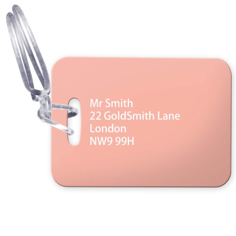 (10cm x 7cm) - Baby Pink with Clear Loop Fastening (Personalised with Text)