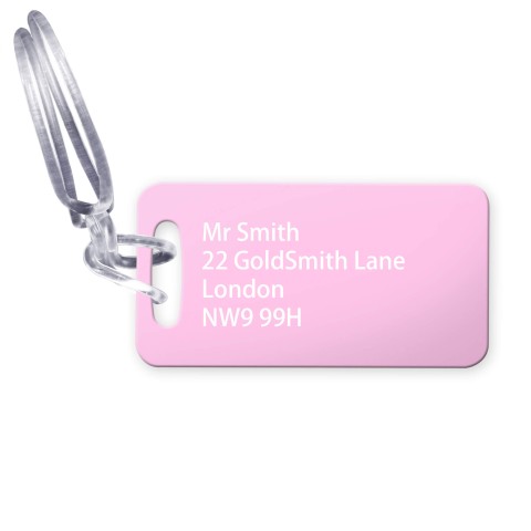 (9cm x 4.5cm) Baby Pink with Clear Loop Fastening (Optional Personalised Gift Text)