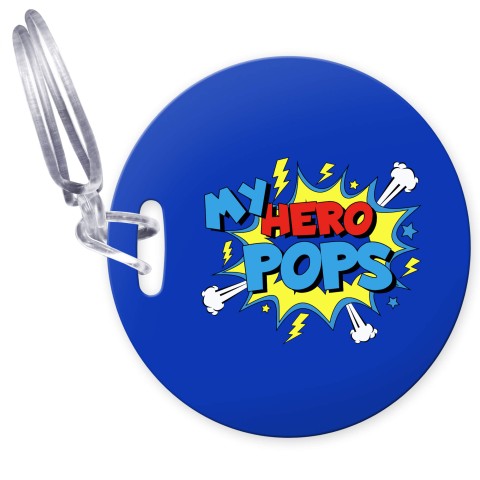 (10cm Circle) (Pops) with Clear Loop Fastening (Personalised with Text)