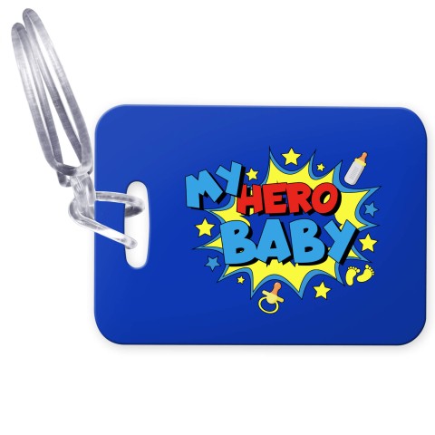 (10cm x 7cm) (Baby) with Clear Loop Fastening (Personalised with Text)