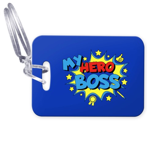 (10cm x 7cm) (Boss) with Clear Loop Fastening (Personalised with Text)