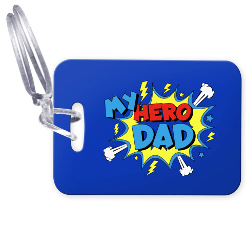 (10cm x 7cm) (Dad) with Clear Loop Fastening (Personalised with Text)