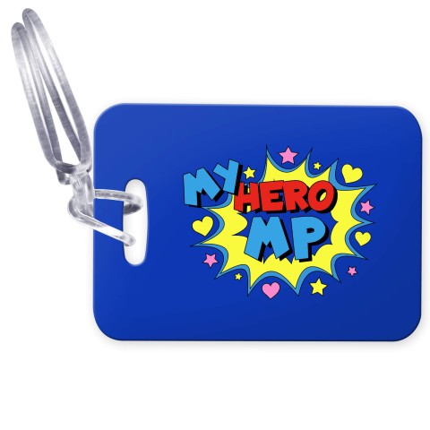 (10cm x 7cm) (MP) with Clear Loop Fastening (Personalised with Text)