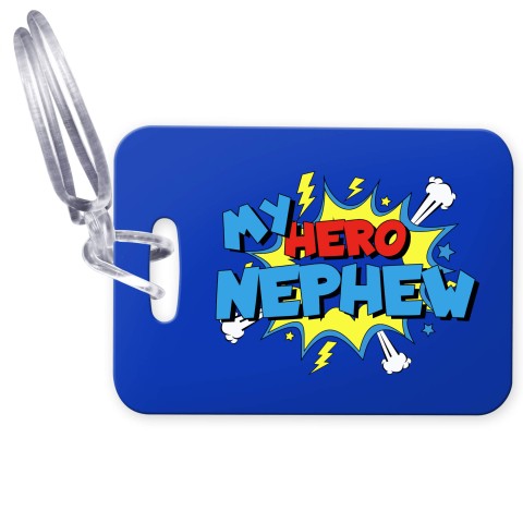 (10cm x 7cm) (Nephew) with Clear Loop Fastening (Personalised with Text)
