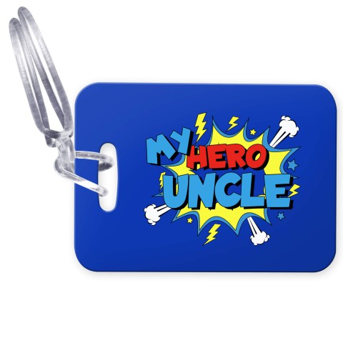(10cm x 7cm) (Uncle) with Clear Loop Fastening (Personalised with Text)
