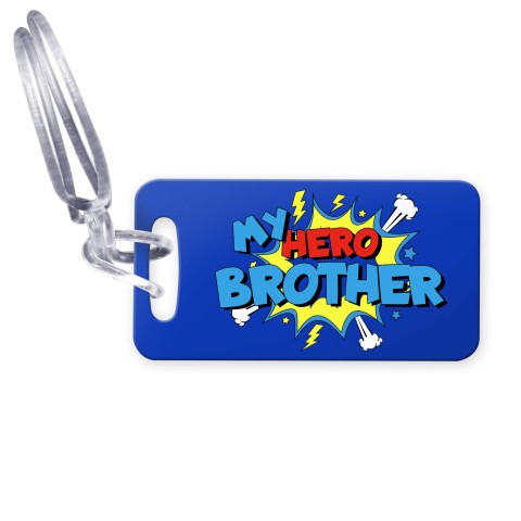(9cm x 4.5cm) (Brother) with Clear Loop Fastening (Personalised with Text)