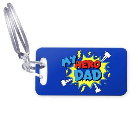 (9cm x 4.5cm) (Dad) with Clear Loop Fastening (Personalised with Text)