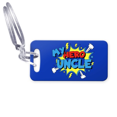 (9cm x 4.5cm) (Uncle) with Clear Loop Fastening (Personalised with Text)