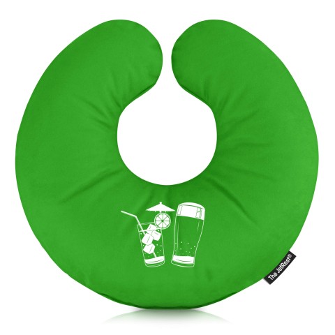 (30cm) (Drinks Icon) Bright Green Soft Velvet Polyester Fabric (Optional Personalised Gift Text)