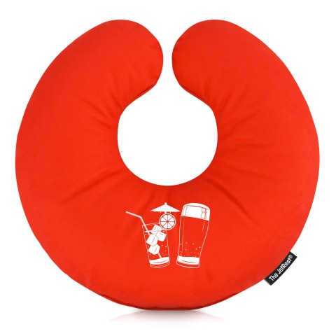 (30cm) (Drinks Icon) Red Soft Velvet Polyester Fabric (Optional Personalised Gift Text)