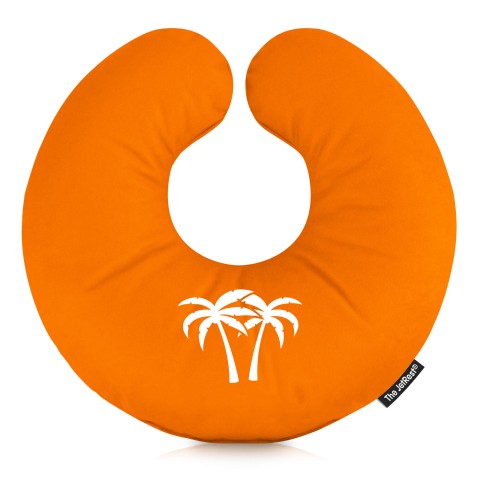 (30cm) (Palm Trees Icon) Orange Soft Velvet Polyester Fabric (Optional Personalised Gift Text)