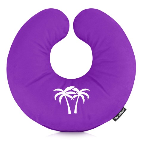 (30cm) (Palm Trees Icon) Purple Soft Velvet Polyester Fabric (Optional Personalised Gift Text)