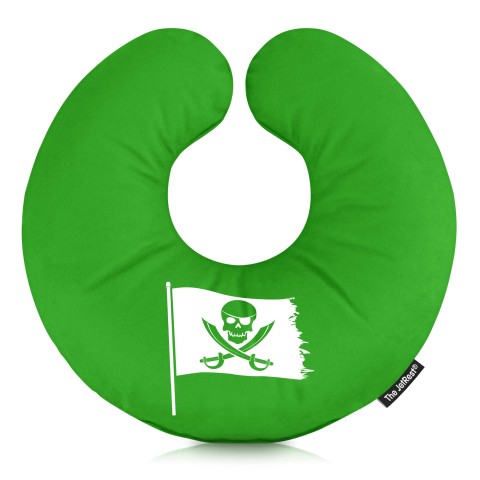 (30cm) (Pirate Flag Icon) Bright Green Soft Velvet Polyester Fabric (Optional Personalised Gift Text)