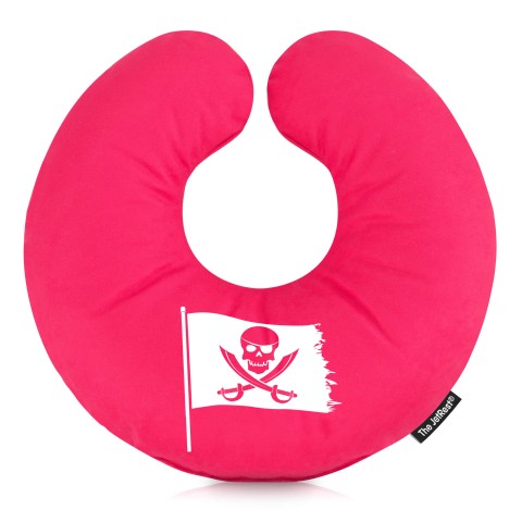 (30cm) (Pirate Flag Icon) Fuchsia Pink Soft Velvet Polyester Fabric (Optional Personalised Gift Text)