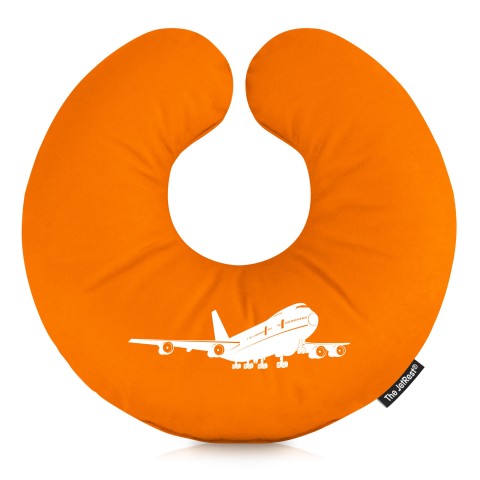 (30cm) (Plane Icon) Orange Soft Velvet Polyester Fabric (Optional Personalised Gift Text)