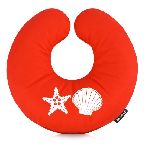(30cm) (Starfish Icon) Red Soft Velvet Polyester Fabric (Optional Personalised Gift Text)