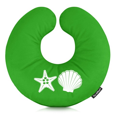 (30cm) (Starfish Icon) Bright Green Soft Velvet Polyester Fabric (Optional Personalised Gift Text)