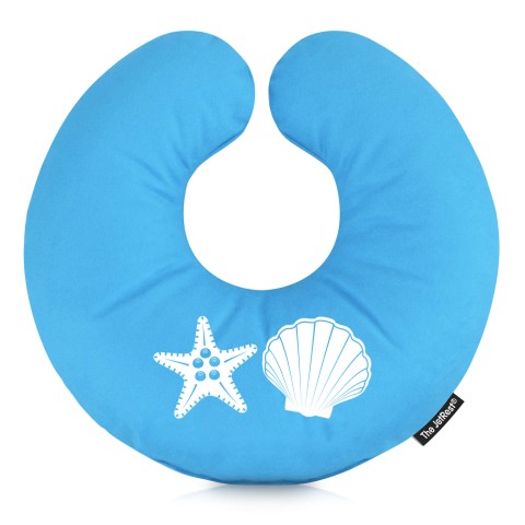(30cm) (Starfish Icon) Sky Blue Soft Velvet Polyester Fabric (Optional Personalised Gift Text)
