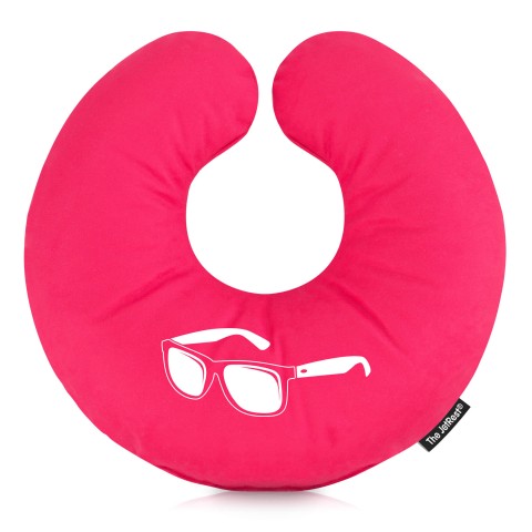 (30cm) (Sunglasses Icon) Fuchsia Pink Soft Velvet Polyester Fabric (Optional Personalised Gift Text)