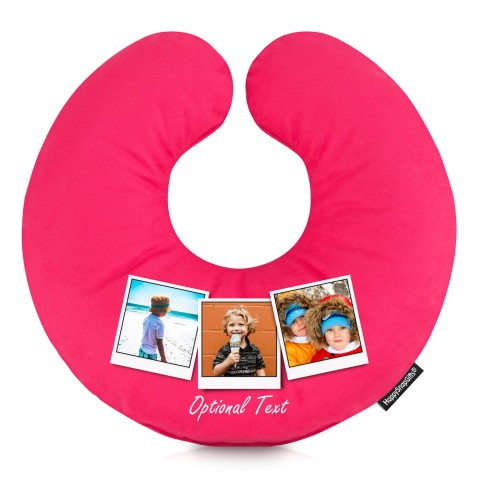 (30cm) (Polaroid Style Photo Print) - Fuchsia Pink Soft Velvet Polyester Fabric (Personalised with Text)