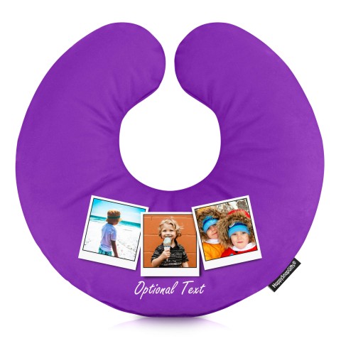 (30cm) (Polaroid Style Photo Print) - Purple Soft Velvet Polyester Fabric (Personalised with Text)