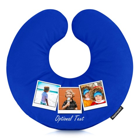 (30cm) (Polaroid Style Photo Print) - Royal Blue Soft Velvet Polyester Fabric (Personalised with Text)