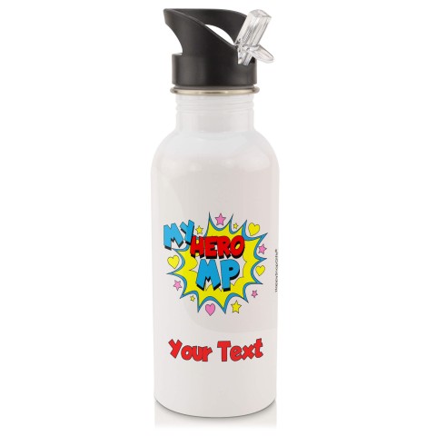 in White with Drinking Straw (MP) (Personalised with Text)