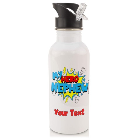 in White with Drinking Straw (Nephew) (Personalised with Text)