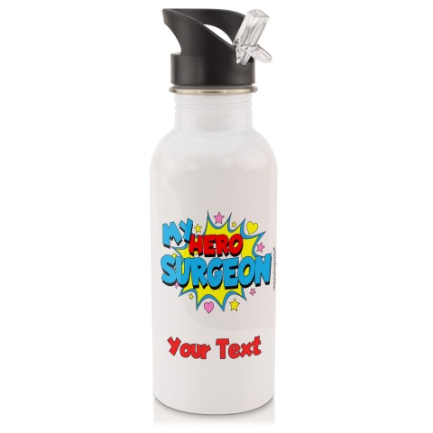 in White with Drinking Straw (Surgeon) (Personalised with Text)