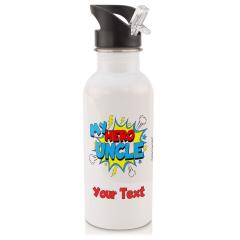 in White with Drinking Straw (Uncle) (Personalised with Text)