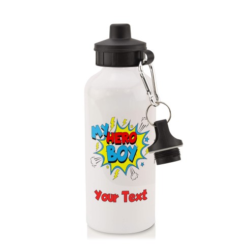 in White with Screw Cap (Boy) (Personalised with Text)