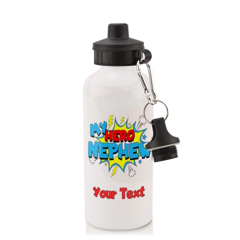 in White with Screw Cap (Nephew) (Personalised with Text)